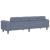 Sofa din material textil cu pernă albastru 208 cm Țesătură de catifea GartenMobel Dekor