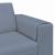 Sofa din material textil cu pernă albastru 208 cm Țesătură de catifea GartenMobel Dekor
