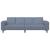 Sofa din material textil cu pernă albastru 208 cm Țesătură de catifea GartenMobel Dekor