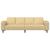 Sofa din material textil Gri Verde 208 cm Țesătură de catifea GartenMobel Dekor