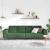 Sofa din material textil Verde închis 208 cm Țesătură de catifea GartenMobel Dekor