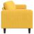 Sofa din material textil cu pernă Galben Deschis Țesătură de catifea GartenMobel Dekor