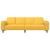 Sofa din material textil cu pernă Galben Deschis Țesătură de catifea GartenMobel Dekor