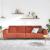 Sofa din material textil cu pernă Roșu portocalie Țesătură de catifea GartenMobel Dekor