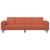 Sofa din material textil cu pernă Roșu portocalie Țesătură de catifea GartenMobel Dekor