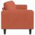Sofa din material textil cu pernă Roșu portocalie Țesătură de catifea GartenMobel Dekor
