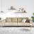 Set de canapea Gri deschis Piele ecologică de suede GartenMobel Dekor