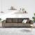 Set de canapea Gri închis Piele ecologică de suede GartenMobel Dekor