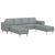 Set de canapea 3 pcs Gri deschis țesătură GartenMobel Dekor