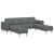 Set de canapea 3 pcs Gri închis țesătură GartenMobel Dekor