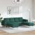 Set de canapea 3 pcs Verde închis țesătură GartenMobel Dekor