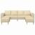Set de canapea 3 pcs Crem țesătură GartenMobel Dekor