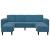 Set de canapea 3 pcs albastru Catifea GartenMobel Dekor