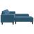 Set de canapea 3 pcs albastru Catifea GartenMobel Dekor