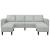Set de canapea 3 pcs Gri deschis Catifea GartenMobel Dekor