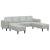 Set de canapea 3 pcs Gri deschis Catifea GartenMobel Dekor