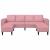 Set de canapea 3 pcs Roz Catifea GartenMobel Dekor