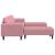 Set de canapea 3 pcs Roz Catifea GartenMobel Dekor