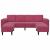 Set de canapea 3 pcs bordo Catifea GartenMobel Dekor