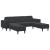 Set de canapea 3 pcs Negru Catifea GartenMobel Dekor