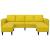 Set de canapea 3 pcs Galben Catifea GartenMobel Dekor