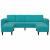 Set de canapea 3 pcs Turcoaz Catifea GartenMobel Dekor