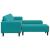 Set de canapea 3 pcs Turcoaz Catifea GartenMobel Dekor