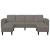 Sofa din material textil cu pernă Gri deschis Țesătură de catifea GartenMobel Dekor