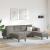 Sofa din material textil cu pernă Gri deschis Țesătură de catifea GartenMobel Dekor
