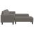 Sofa din material textil cu pernă Gri deschis Țesătură de catifea GartenMobel Dekor