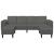 Sofa din material textil cu pernă Gri închis Țesătură de catifea GartenMobel Dekor