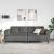Sofa din material textil cu pernă Gri închis Țesătură de catifea GartenMobel Dekor