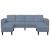 Sofa din material textil cu pernă albastru Țesătură de catifea GartenMobel Dekor