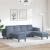 Sofa din material textil cu pernă albastru Țesătură de catifea GartenMobel Dekor