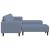 Sofa din material textil cu pernă albastru Țesătură de catifea GartenMobel Dekor