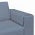 Sofa din material textil cu pernă albastru Țesătură de catifea GartenMobel Dekor