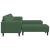 Sofa din material textil cu pernă Verde închis Țesătură de catifea GartenMobel Dekor