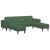 Sofa din material textil cu pernă Verde închis Țesătură de catifea GartenMobel Dekor