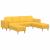 Sofa din material textil Galben Deschis Țesătură de catifea GartenMobel Dekor