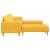 Sofa din material textil Galben Deschis Țesătură de catifea GartenMobel Dekor