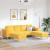 Sofa din material textil Galben Deschis Țesătură de catifea GartenMobel Dekor