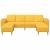 Sofa din material textil Galben Deschis Țesătură de catifea GartenMobel Dekor