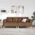 Set de canapea 3 pcs Maro Piele ecologică de suede GartenMobel Dekor
