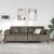 Set de canapea 3 pcs Gri închis Piele ecologică de suede GartenMobel Dekor