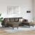Set de canapea 3 pcs Gri închis Piele ecologică de suede GartenMobel Dekor