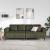 Set de canapea 3 pcs Verde militar Piele ecologică de suede GartenMobel Dekor