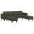 Set de canapea 3 pcs Verde militar Piele ecologică de suede GartenMobel Dekor