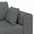 Sofa din material textil cu pernă Gri închis 208 cm țesătură GartenMobel Dekor