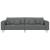 Sofa din material textil cu pernă Gri închis 208 cm țesătură GartenMobel Dekor