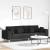 Sofa din material textil cu pernă Negru 208 cm țesătură GartenMobel Dekor